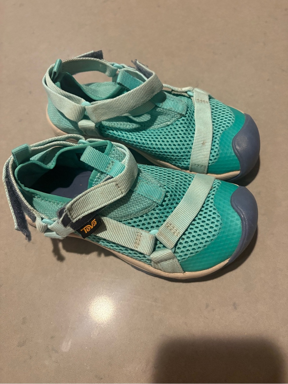 Teva Kids Aqua/Turquoise Water Shoes with Adjustable Straps